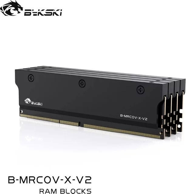 Bykski B-MRCOV-X-V2 RAM Panzerung Wasserblock Kühlweste für DDR5 Gen 5 Speicher in Schwarz - Bild 1