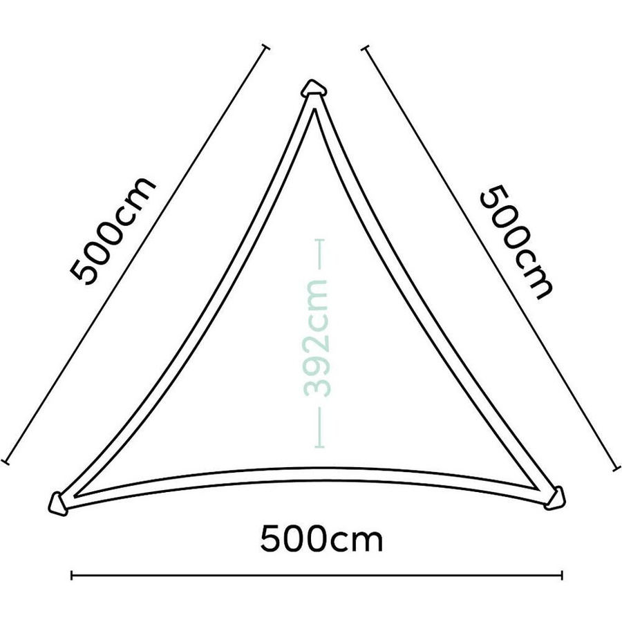 PLATINUM Sonnensegel Coolfit aus Polyethylen in Schwarz, B: 500 cm, H: 1 cm, L: 500 cm - Bild 3