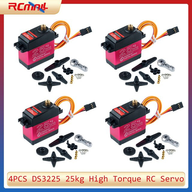 Stemedu DS3225 25kg High Torque RC Servo, Voll Metall Getriebe, 4-teiliges Set - Bild 1