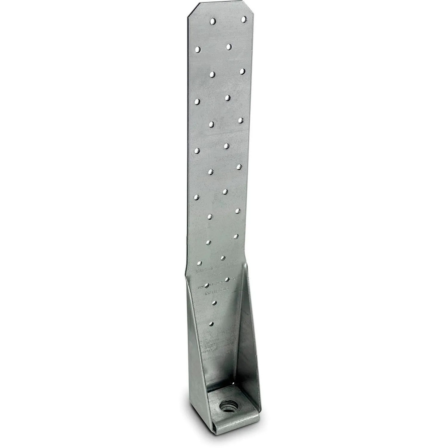 Simpson Zuganker HTT22e Flachverbinder aus Stahl, feuerverzinkt, Farbe Silber, B/T/H: 55,9 x 6,2 x 6,4 cm - Bild 2