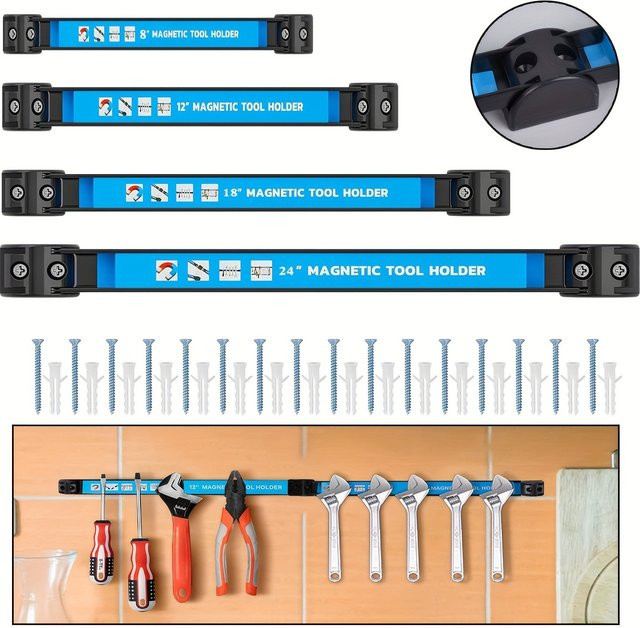 NIUXIANG Magnetischer Werkzeughalter aus Stahl als platzsparende Magnet-Werkzeugstange und Metall-Organizer-Regal - Bild 1