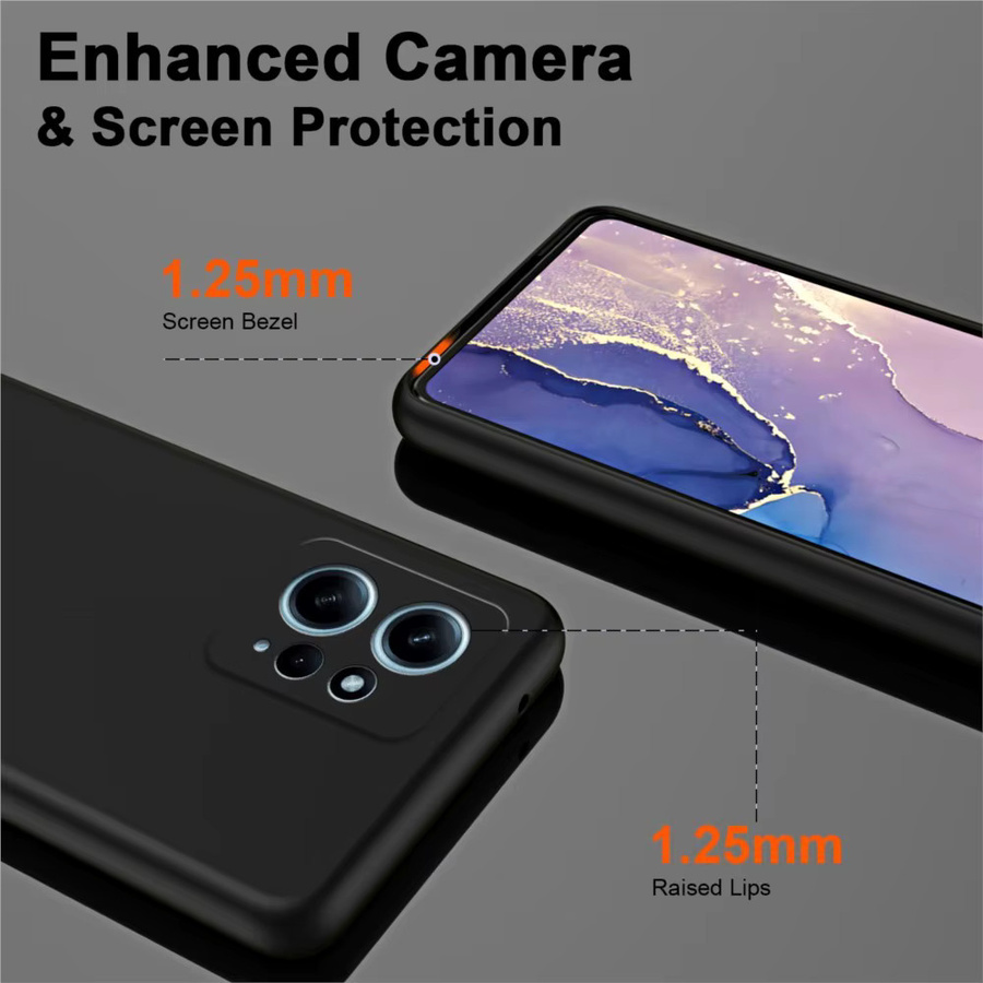 Luxus Silikon Schutzhülle für Xiaomi Redmi Note 12 4G in Schwarz, weiche und stoßfeste Handyhülle - Bild 2