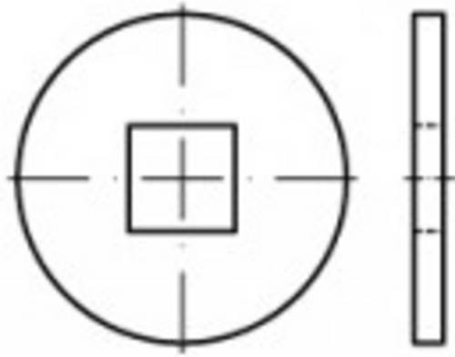 TOOLCRAFT Unterlegscheiben aus Stahl, 100 Stück, flach, Durchmesser: 14 mm, Außendurchmesser: 44 mm - Bild 1