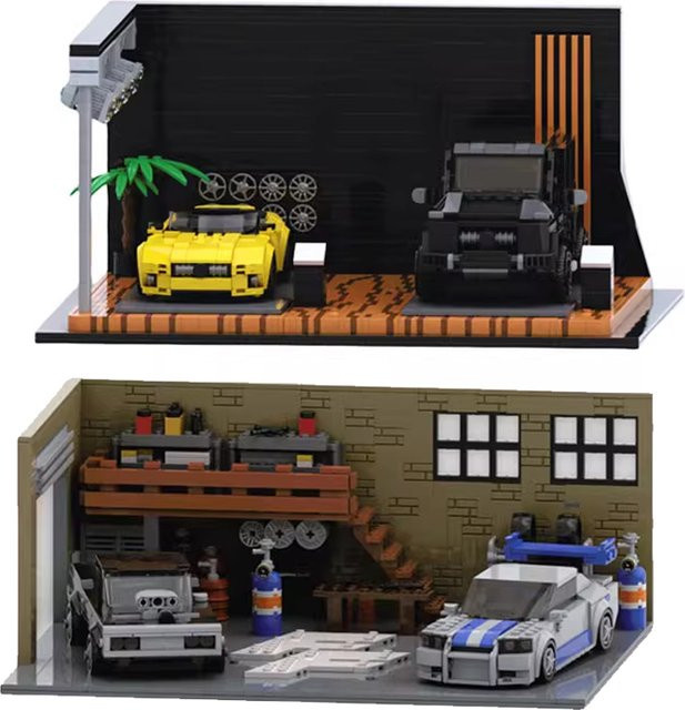 Bricklink MOC Parking Lots Speed Vehicles Display Showroom Stand Sets, Bausteine, Set / Bundle - Bild 1