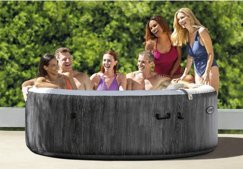 Intex PureSpa Bubble Massage Whirlpool Greywood Deluxe, Durchmesser: 216 cm, Höhe: 71 cm, Grau - Bild 6