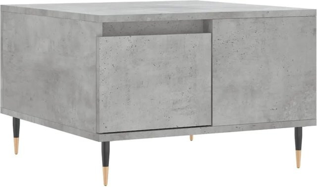 vidaXL Couchtisch modern in Betongrau aus Holzwerkstoff und Metall, B/T/H: 55 x 55 x 36,5 cm - Bild 1