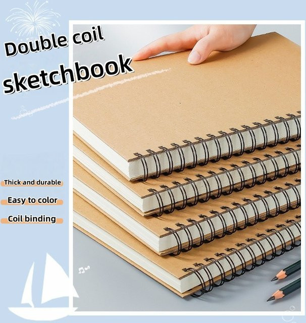 2er-Set Skizzenbücher A5 mit robustem Cardboard-Einband zum Zeichnen und Skizzieren - Bild 1