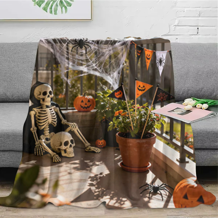 Individuelle Halloween-Paar-Foto-Flanellblanke von SRH aus Polyester, maschinenwaschbar - Bild 3