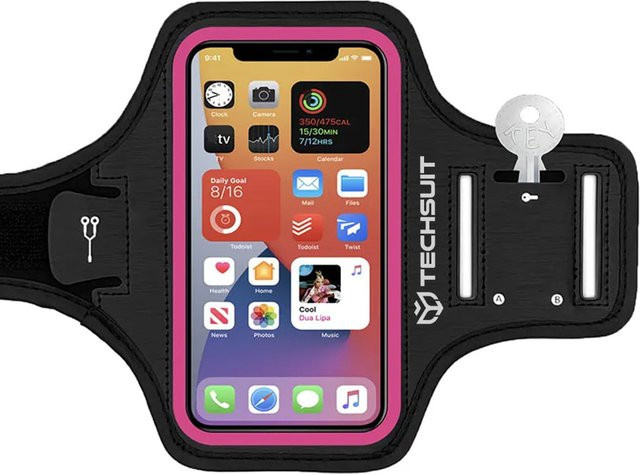 Techsuit Sports TH20 Universelle Handyhülle für Smartphones bis max. 6,8 Zoll in Pink - Bild 1