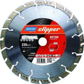 CLIPPER Diamant-Trennscheibe Extreme Beton in Silber, Durchmesser: 230 mm, Bohrung: 22,23 mm - Bild 1