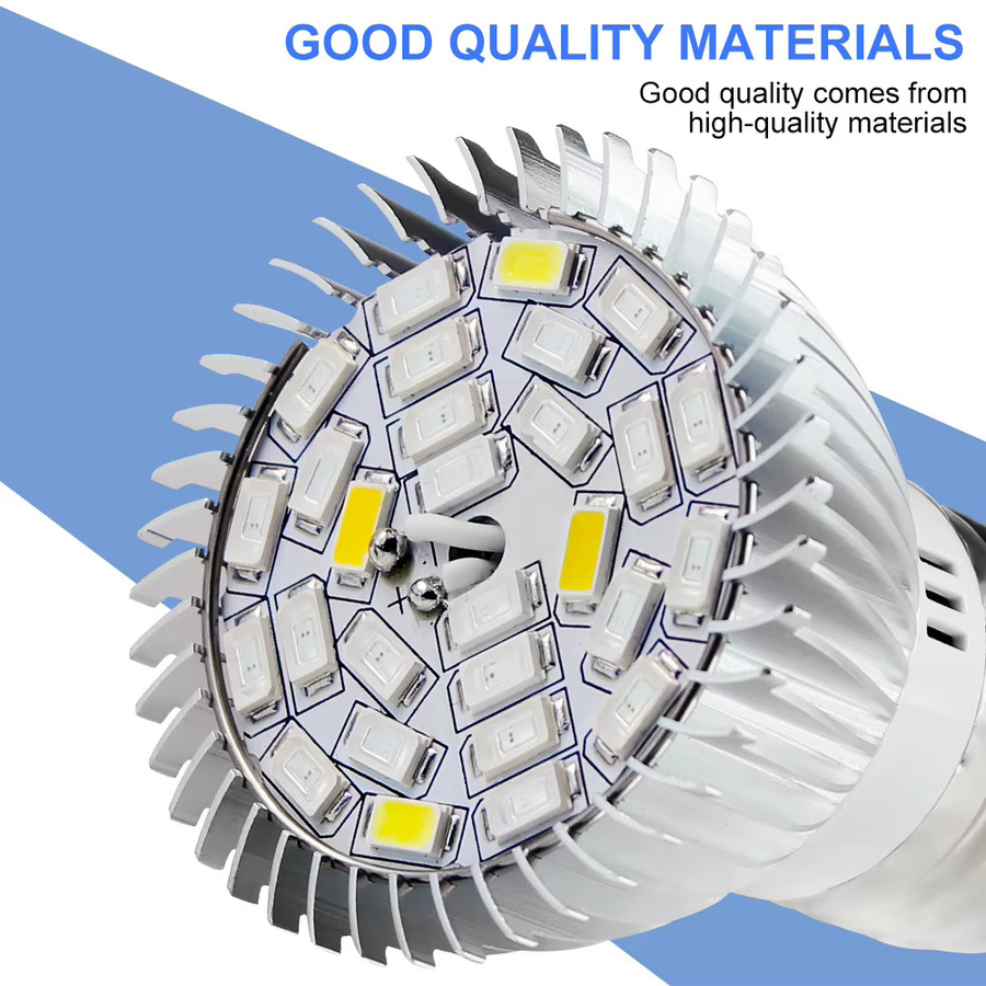 150W LED Pflanzenwachstumslampe E27 Vollspektrum Pflanzenkultivierungslampe in Silber für Indoor-Blumen- und Topfpflanzen sowie hydroponische Ergänzungsbeleuchtung - Bild 1