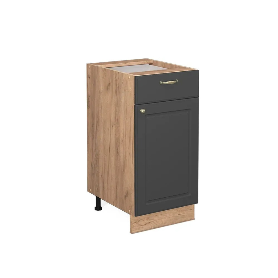 Vicco Küchenunterschrank Fame-Line in Anthrazit und Gold mit Eiche-Optik, Breite: 40 cm - Bild 2