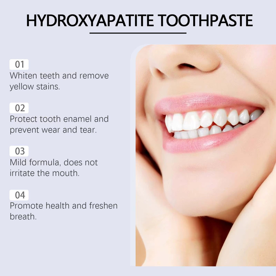 Oralhoe Zahnpasta mit 7,5% Hydroxyapatit, für empfindliche Zähne, Unisex - Bild 2