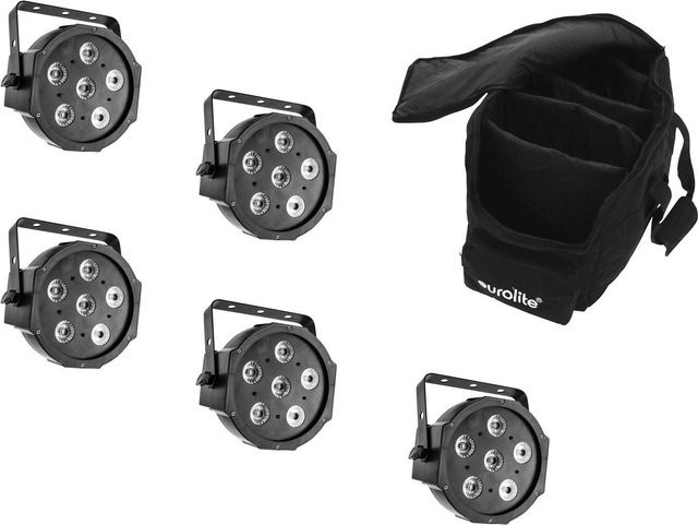 EUROLITE Set 5x LED SLS-6 TCL Spot mit Soft-Bag in Schwarz - Bild 1