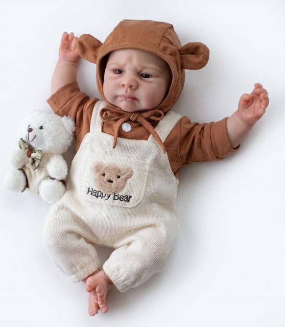 NPK Kobi Bebe Reborn Puppe, 19 Zoll, Weiche Berührung, Realistische Neugeborenen-Puppe - Bild 1