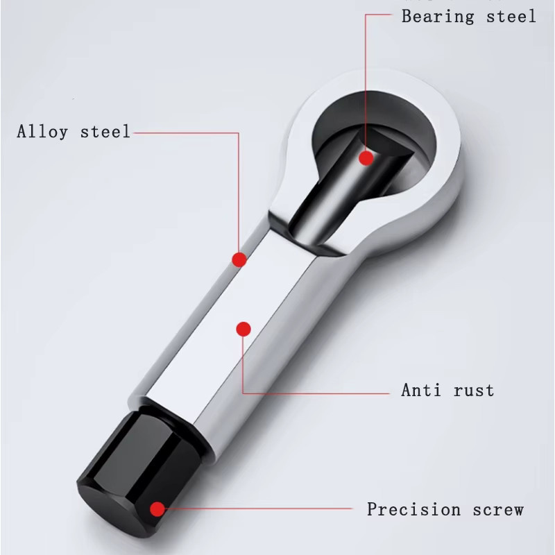 TQLQ Profi Muttern-Splitter-Set aus Stahl in Silber für 9–27 mm, Werkzeug zum Entfernen von rostigen Schrauben und Muttern - Bild 2