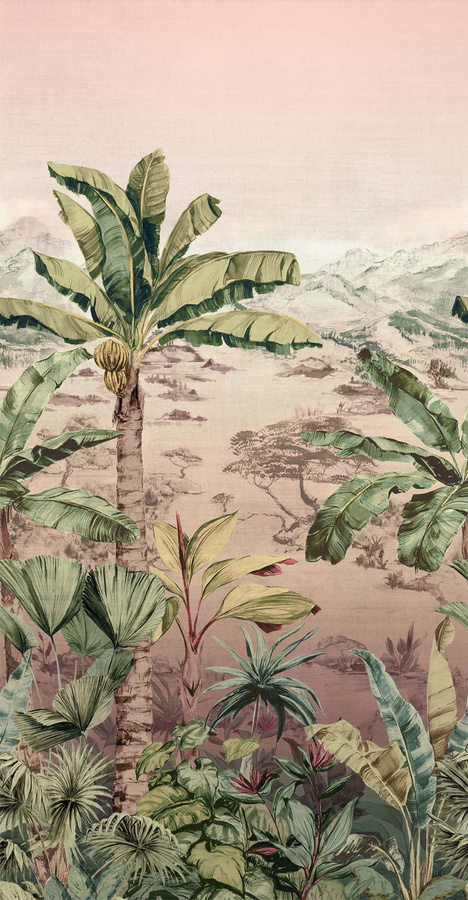 Osborne & Little Wandbild Martinique in Blush Pink mit floralem Naturmotiv - Bild 1