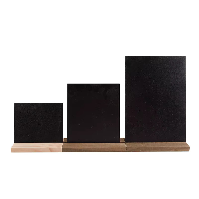 Kreative Vintage-Kreidetafel aus Holz in Schwarz als dekorative Nachrichtentafel für Schreibtisch und Regal - Bild 2