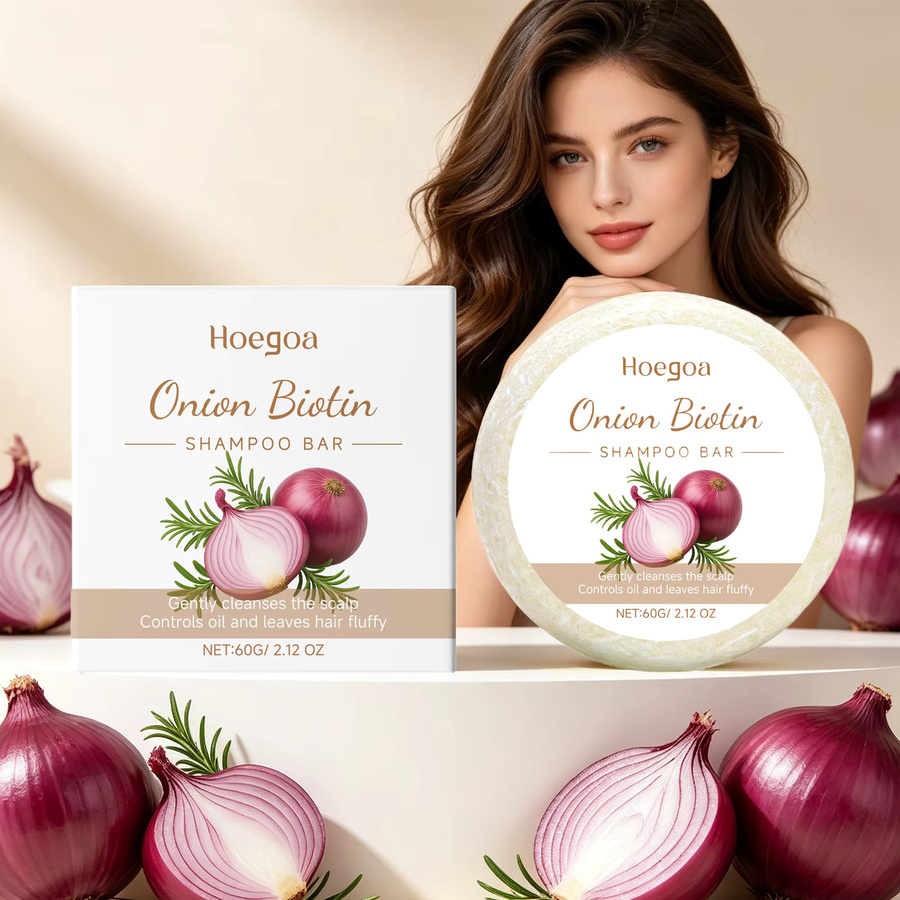 HOEGOA Zwiebel- und Biotin-Shampoo-Seife, Trockenes Krauses Haar - Bild 2