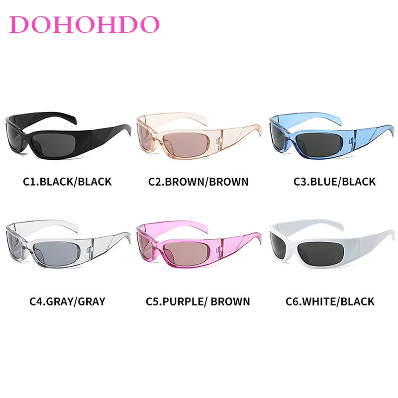 DOHOHDO Sportsonnenbrille, Unisex, Vollrand, Rectangular, Kunststoff - Bild 5