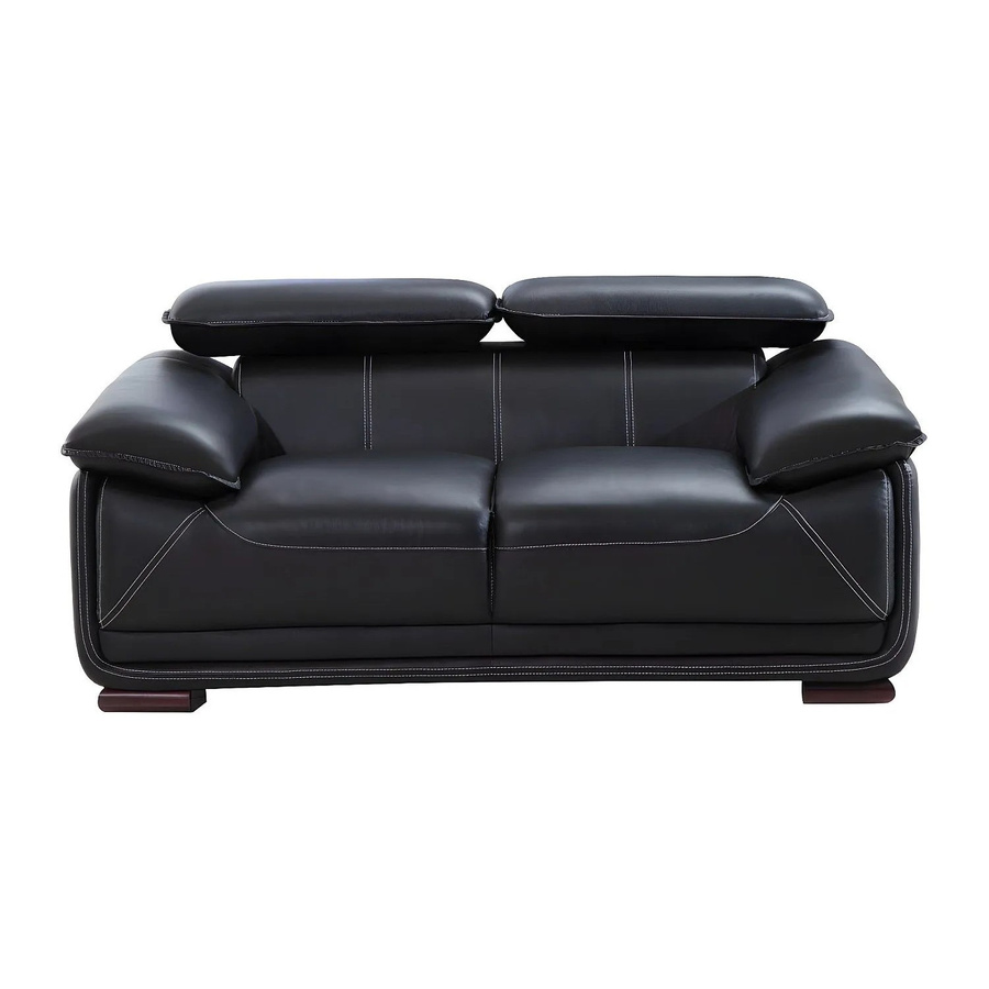 Vente-unique Sofa Macelo in Schwarz aus Kunstleder mit Breite: 170 cm und Tiefe: 75 cm - Bild 2
