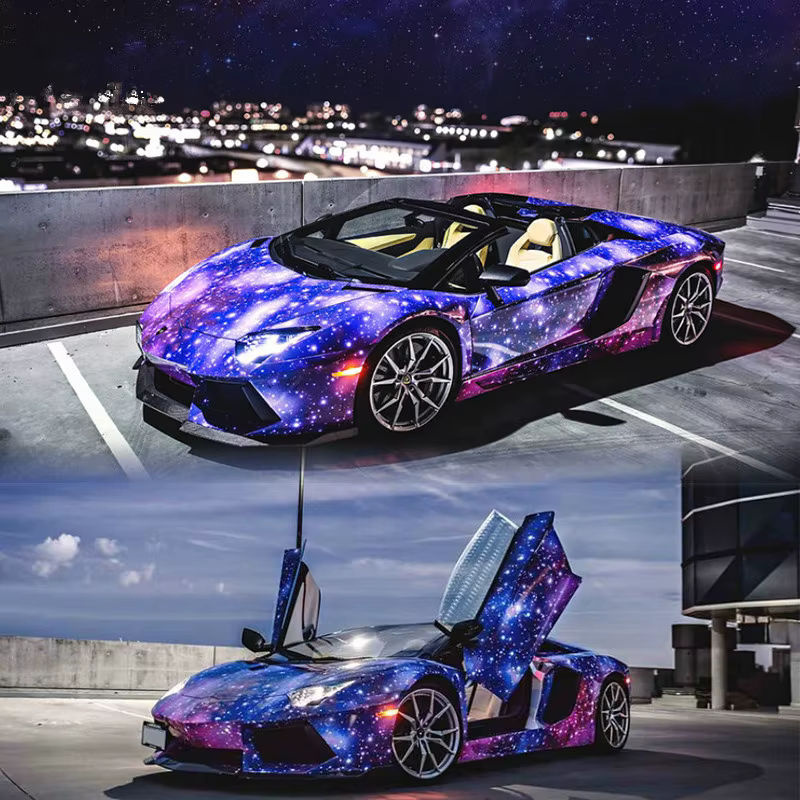 2er-Set Galaxy Motiv Vinyl Wrap von HORALIJUN, Mehrfarbig, B: 50 cm, H: 150 cm - Bild 4
