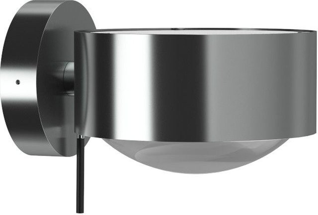 Top Light Puk Maxx Wall LED-Wandleuchte in Chrom matt mit Glaslinse und warmweißem Licht (2700K) - Bild 1