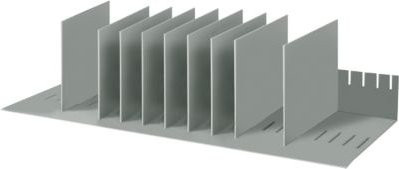 Paperflow Sortierstation für DIN A4 aus Polystyrol in Lichtgrau, 8 Fächer, B/T/H: 70,0 x 27,5 x 21,0 cm - Bild 1
