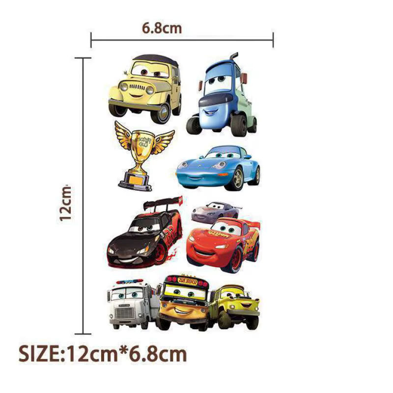 Disney Lightning McQueen Temporäre Tattoos für Kinder, 10er Set, mehrfarbig - Bild 2