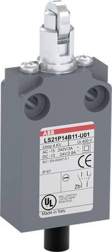 ABB LS21P14B11-U01 Positionsschalter mit Kuppenstößel, 10A, grau, IP67 - Bild 1