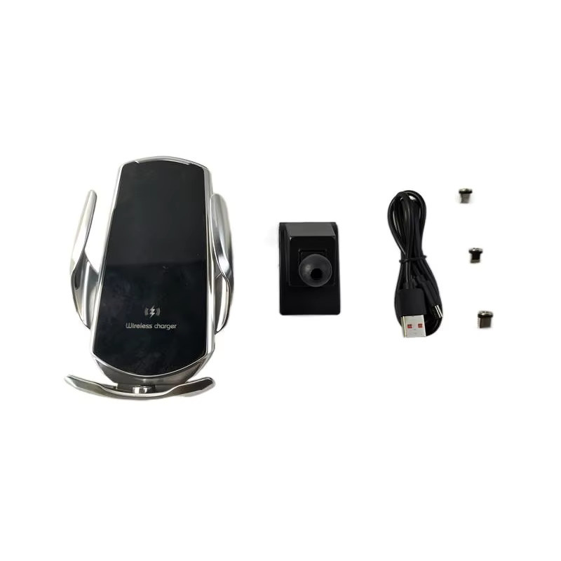 Kabelloses 15W Schnellladegerät und Automatik-Handyhalterung für Skoda Octavia A8 (2014-2017), Schwarz - Bild 2