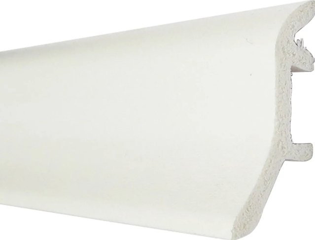 Döllken Profiles Sockelleiste aus Hartschaum in Weiß, modern, Höhe: 46 mm, Tiefe: 20 mm, Länge: 2500 mm - Bild 1