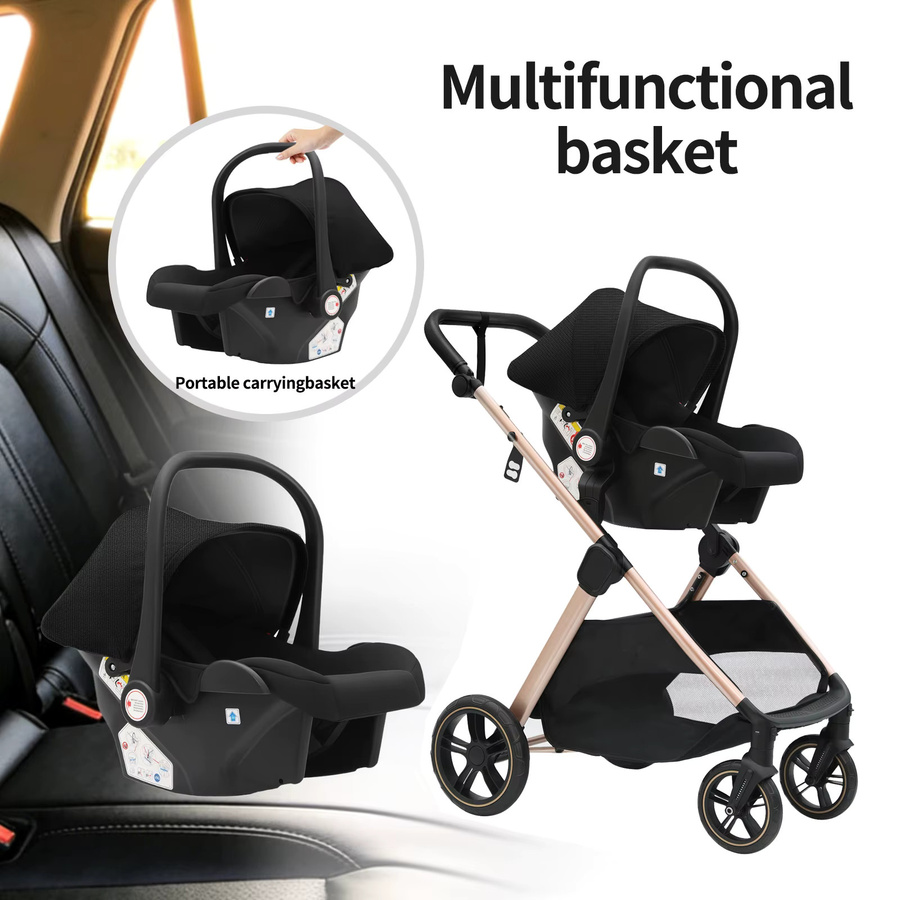 Prokoke Reisebuggy Beige faltbarer Baby-Kinderwagen mit Aluminiumrahmen - Bild 3