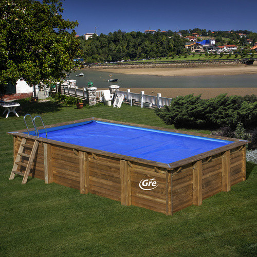 Isothermische Solar-Poolabdeckung GRE für Holzpools, Blau, B: 368 cm, L: 565 cm - Bild 2