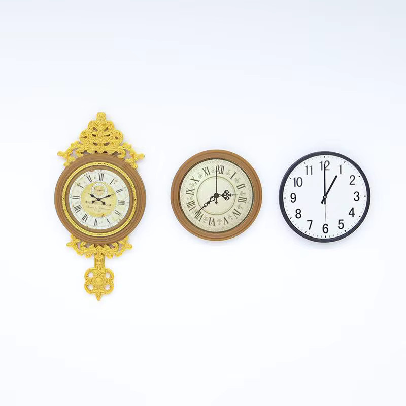 Retro Europäische Wanduhr, Puppenhaus Zubehör, 1:12, 1 Stück - Bild 2