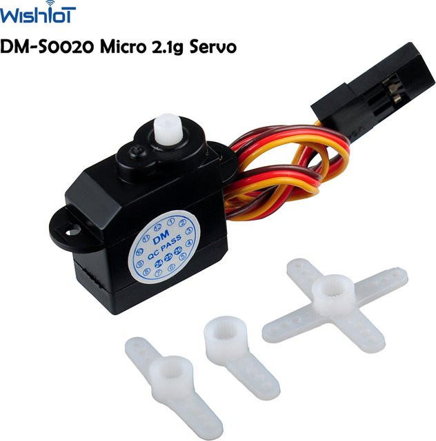 Wishiot DM-S0020 Ultra-Micro Servo, Kernloser Motor, 180 Grad, Schwarz - Bild 1