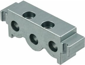 Riegler Ausgangsplatte ohne Dichtungen, G 1/4, Grundplattensystem, Silber - Bild 1