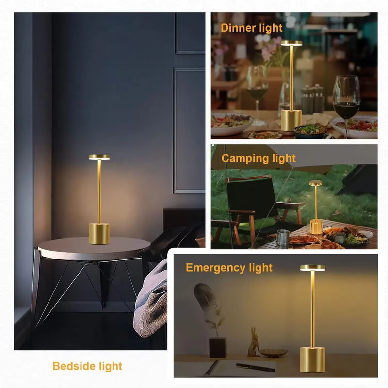 ATcomm LED Tischlampe mit Touch-Sensor, wiederaufladbare kabellose Desktop-Nachtlicht und Leselampe mit 3 einstellbaren Farbmodi - Bild 6