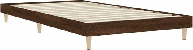 vidaXL Bettgestell aus Eiche Braun ohne Matratze B/T/H: 90 x 203 x 20 cm - Bild 1