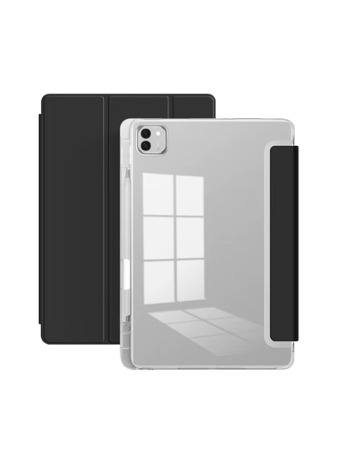 Flio Schutzhülle für Honor MagicPad 4 12,3 Zoll aus PU-Leder mit Stifthalter und Silikonhülle in Schwarz - Bild 3