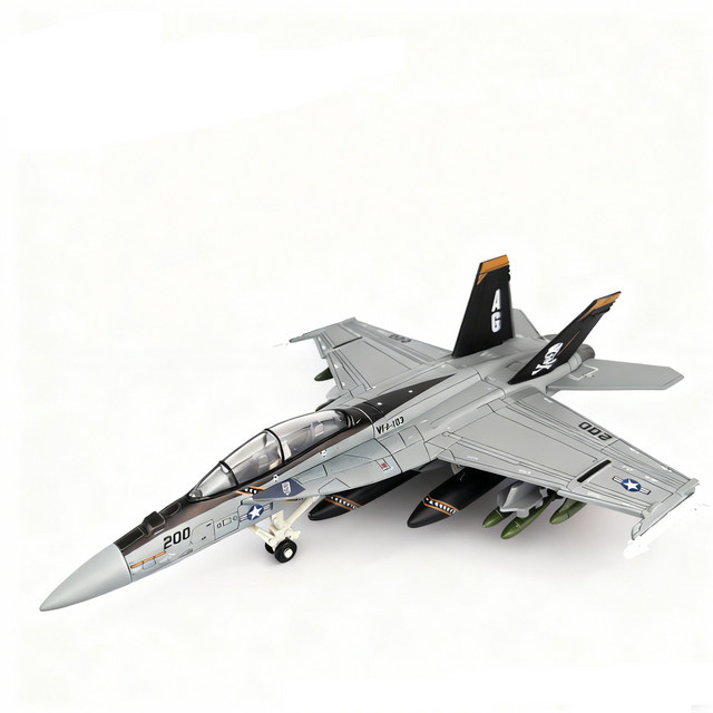 Kennie F18 F-18 VF103 Grumman Tomcat Super Hornet F/A-18F Piratenflagge Kämpfer US Navy Flugzeug Militärmodell, Maßstab 1:72 - Bild 1