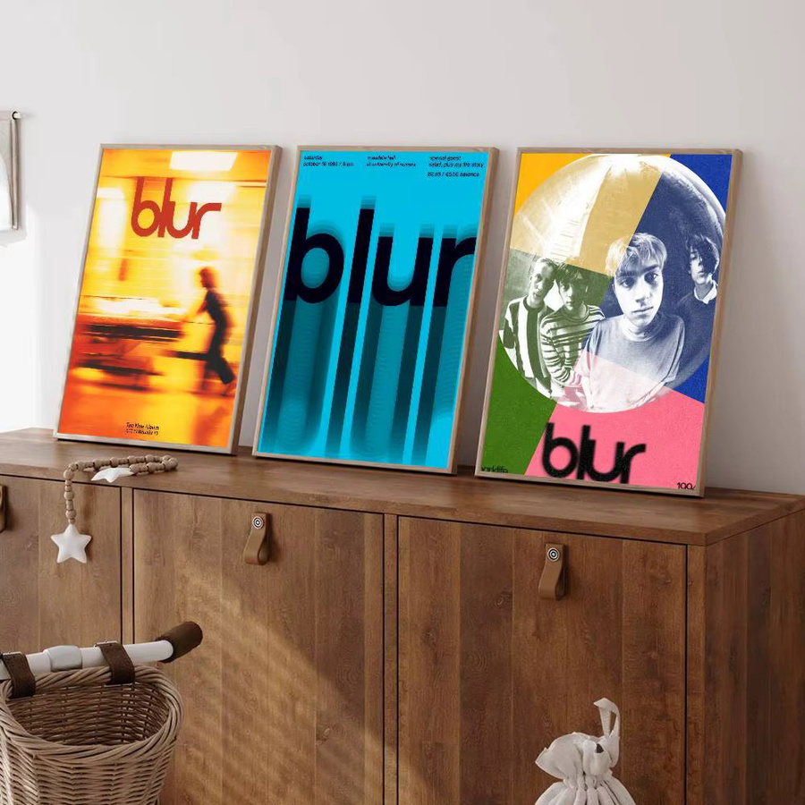 Rastar Wandaufkleber Rockband B-Blur Klassische Filmplakate Wasserfester Papieraufkleber Rechteckig - Bild 2