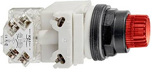 Schneider Electric 9001SK2L35LRR Leuchtdrucktaster, rot, Ø 30 mm, vorstehend, Federrückstellung, 24 V, 1 W - Bild 1