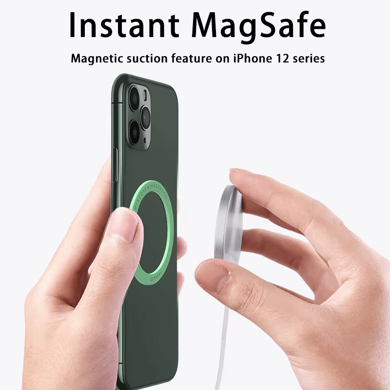 WSSHE Magnetische Ring-Platte für MagSafe drahtloses Laden und Auto-Telefonhalterung in Grün - Bild 2