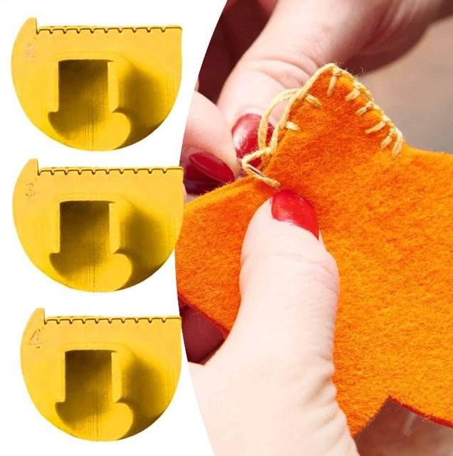 3-teiliges Nähführung-Set aus Kunststoff in Weiß für Anfänger und Senioren mit Abständen von 2 mm, 3 mm und 4 mm für DIY-Bastelarbeiten - Bild 1