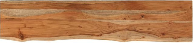 Yiwydaa Tischplatte aus massivem Akazienholz in Braun mit Baumkante, Rechteckig, B/T/H: 180 x 40 x 3,8 cm - Bild 1