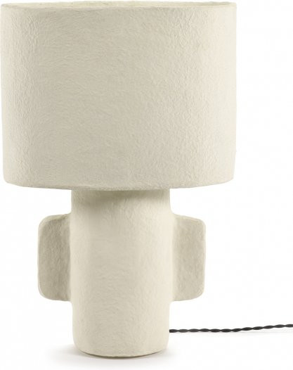 Serax Earth Tischleuchte aus Pappmaché in Weiß mit skulpturalem Design und E27-Fassung - Bild 1