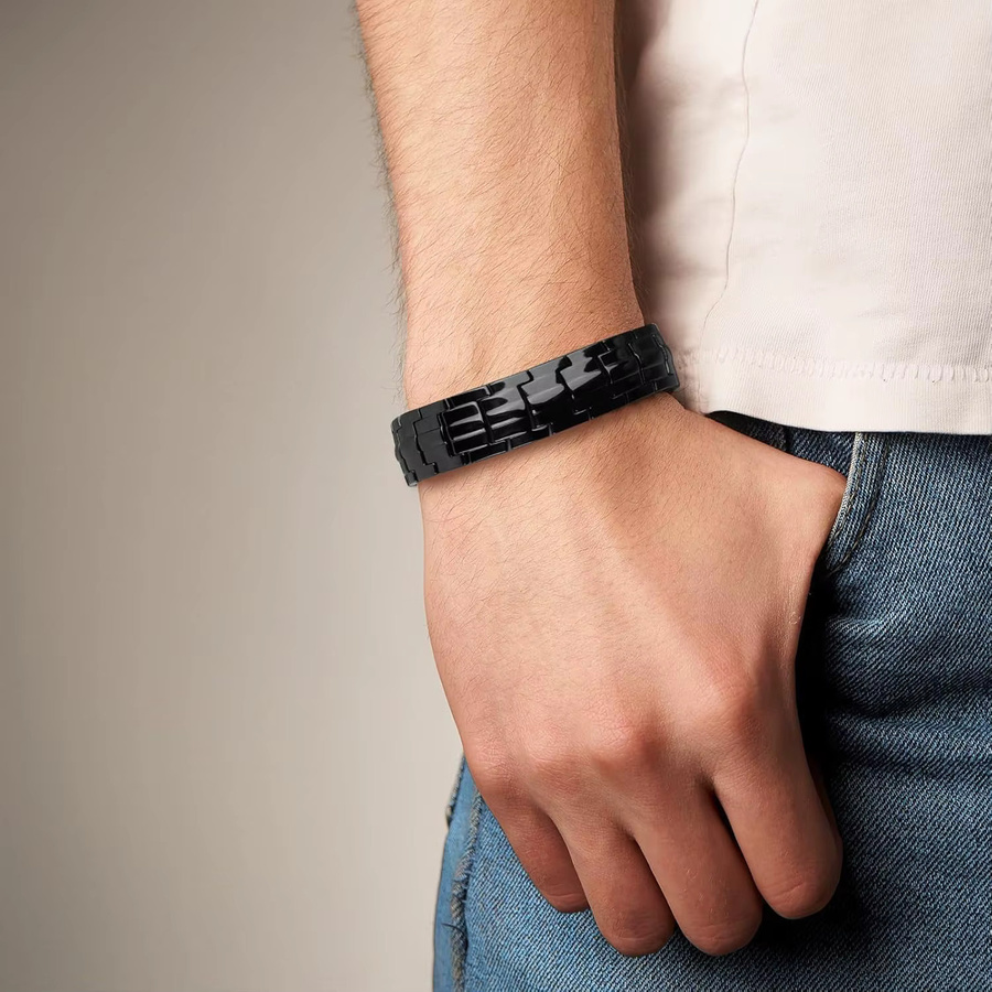 ARADOO Armband, Titan, Schwarz, Herren - Bild 4