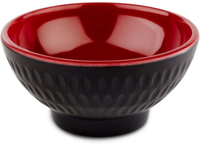 APS Asia Plus Melamin Dip-Schale rund, schwarz/rot, Durchmesser: 7,5 cm, Höhe: 3,5 cm, 60 ml - Bild 1
