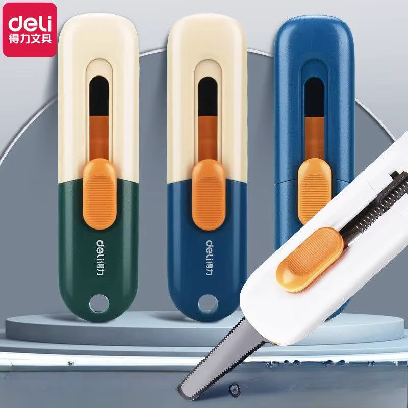 Deli Unboxing Mini-Messer mit gezahnter Klinge in Weiß - Bild 2